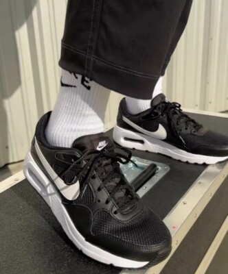 SIZE WOMEN'S NIKE AIR MAX SC BLACK WHITE CASUAL