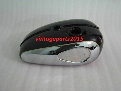Fit For BSA A65 Thunderbolt Black Painted Chrome Fuel Petrol Tank - 第 2/4 張圖片