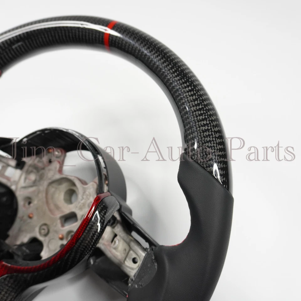 Volante de fibra de carbono napa personalizado apto para BMW F87 M2 F80 M3 F82 M4 M5 Foto 4 de 4