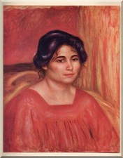   GABRIELLE IN A RED BLOUSE, 1910  BY AUGUSTE RENOIR, HELIOGRAVURE, 1951 3V-103 
