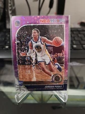 2019-20 Panini Hoops Premium Stock Purple Disco Prizm Warriors Jordan Poole RC