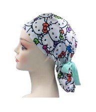 Cute Kitty Ponytail Scrub Cap Doctor Theatre Nurse Hospital Anaesthetist