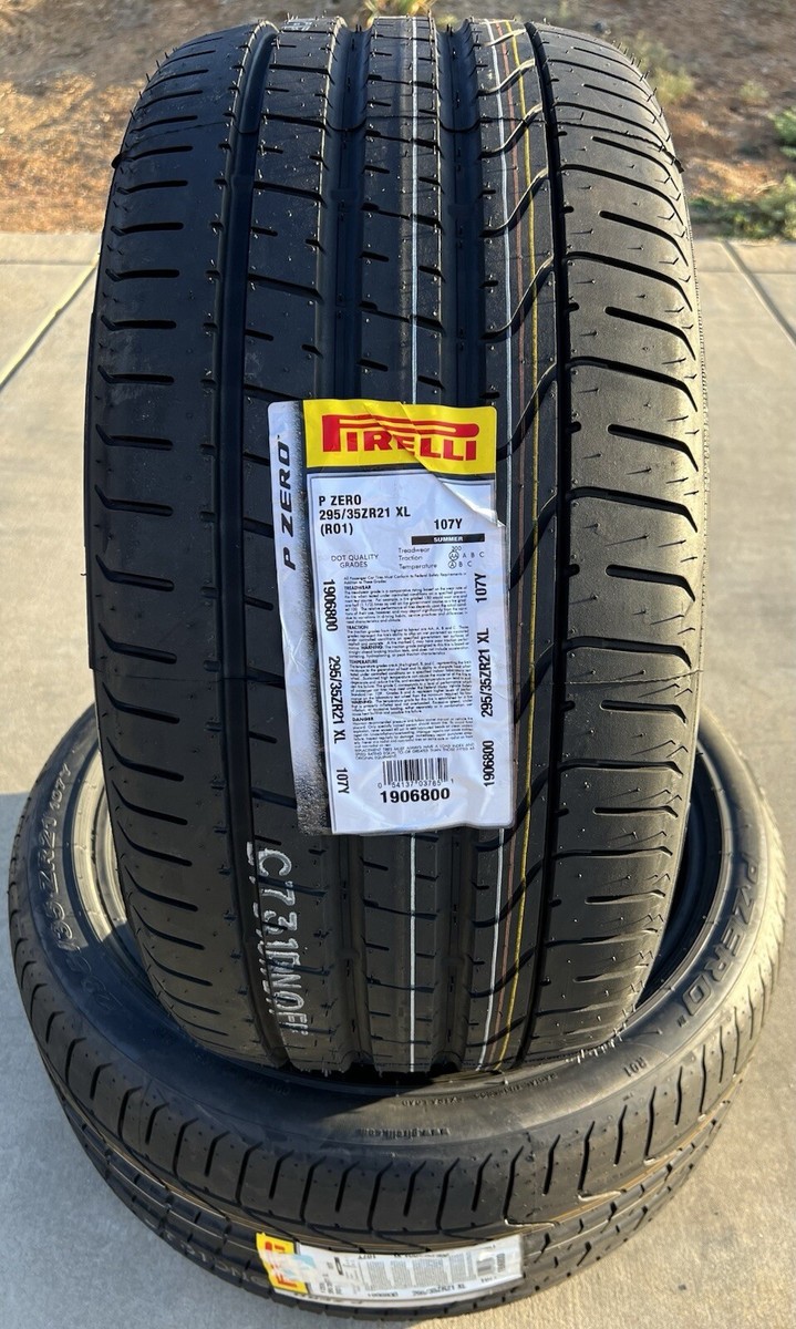 Set of FOUR BRAND NEW 295/35ZR21 107Y Pirelli P Zero R01 Audi