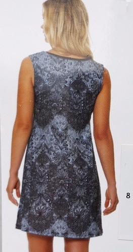 NUEVO Vestido de verano Gerry para mujer talla S sin mangas gris negro - Imagen 7 de 20