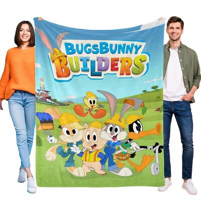 Bugs Bunny Builders Tagesdecke Kuscheldecke Kinderbettwäsche für Sofa Couch
