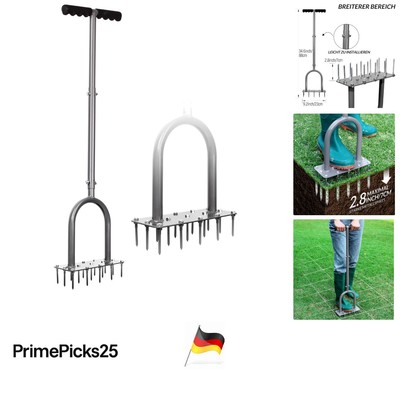 Metall Rasenbelüfter 15 Spike Bodenbelüftung Garten Werkzeug für gesunden Rasen