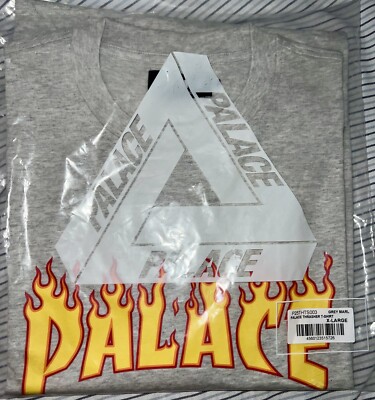 Brand New Palace x Thrasher T-shirt Tee - Grey Marl - Size XL  
