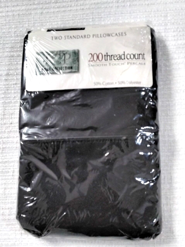 NUEVA Funda de Almohada Estándar Color Negro JCP Home Collection 2 Negra NUEVA 21" X 30" - Imagen 2 de 12