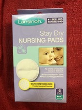 Lansinoh Stay Dry Nursing Pads 6ct Pack Medium Quilted Honeycomb