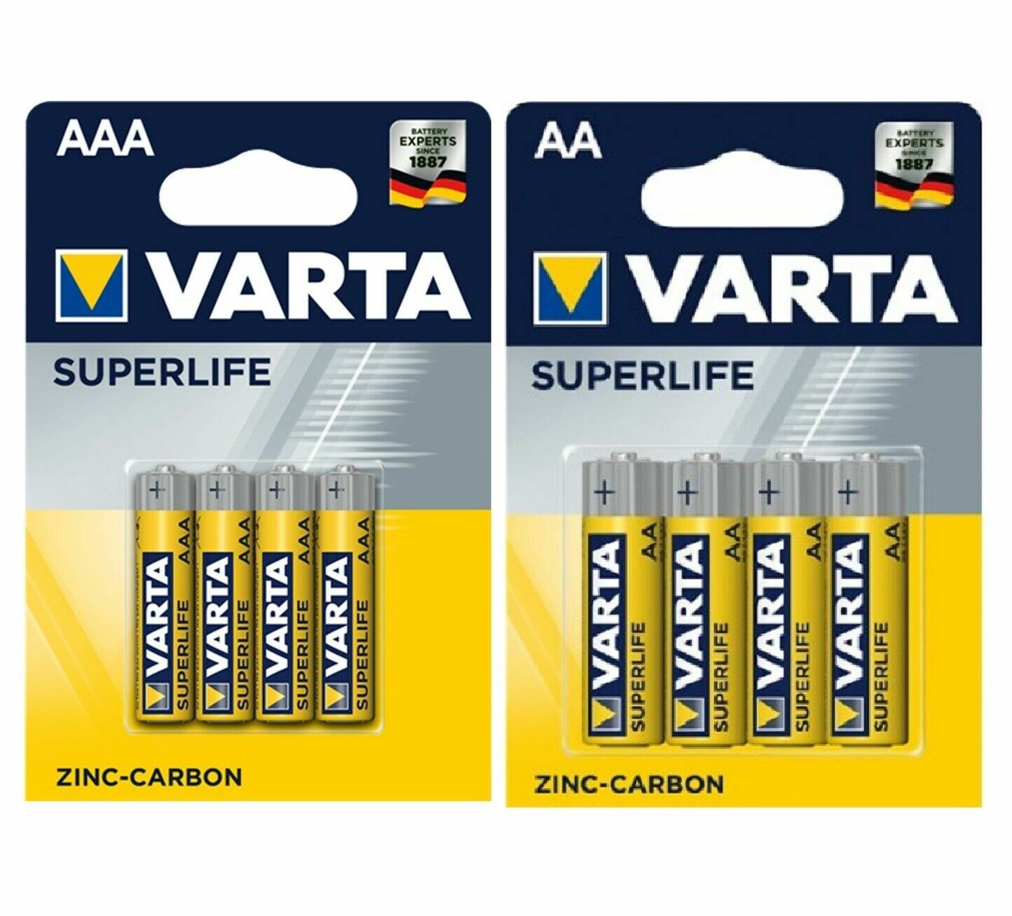 80 Batterie Varta AA Batteria Stilo + 80 Ministilo AAA Pile Superlife 1,5 Volt