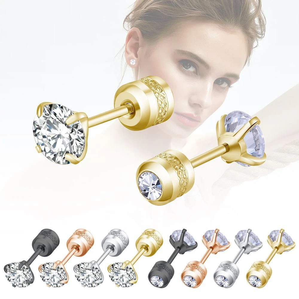 Diamond Cubic Zirconia for Women Men Cartilage Piercing Jewelry