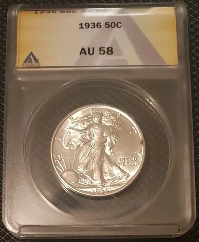 1936 WALKING LIBERTY SILVER HALF DOLLAR ** ANACS AU-58