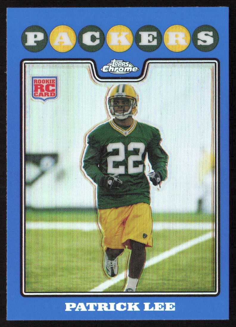 2008 Topps Chrome Blue Refractors Patrick Lee #TC266 Rookie Packers