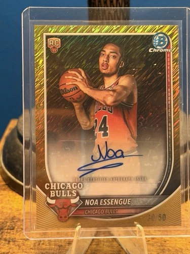 NOA ESSENGUE 2025-26 BOWMAN CHROME GOLD SHIMMER RC AUTO /50 #BCA-NE Q6774