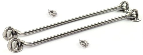 10 Inch Cabin Hook Eye Latch Wind-Proof Lock Shed Stainless Steel Gate Door W... - Picture 3 of 7