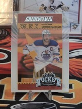 Connor McDavid 2024-25 UD Credentials Retro Ticket Access Clear Cut