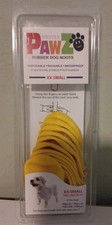 PawZ Protex Dog Boots Water-Proof Paws Disposable Reusable XX-Small Yellow