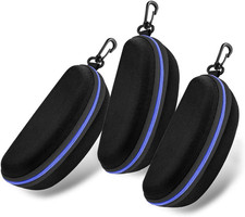 3pcs Zipper Hard Shell Sunglasses Case and Eyeglasses Case Portable Travel Glass