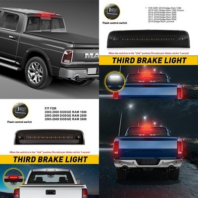 Smoked LED 3rd Third Brake Cargo Light for 2009 - 18 Dodge Ram 1500 2500 3500 M