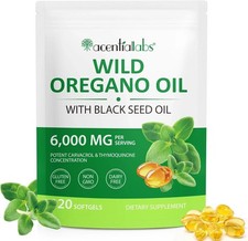 Wildes Oregano Öl 6000mg + Schwarzkümmelöl 120 Kapseln hochdosiert
