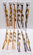 Lot of 12 Feather Hair Clip Black  Brown Assorted