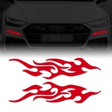 2 Pcs 40cm Flame Reflective Sticker for Car Flame Racing Sports Stripe Decal ...