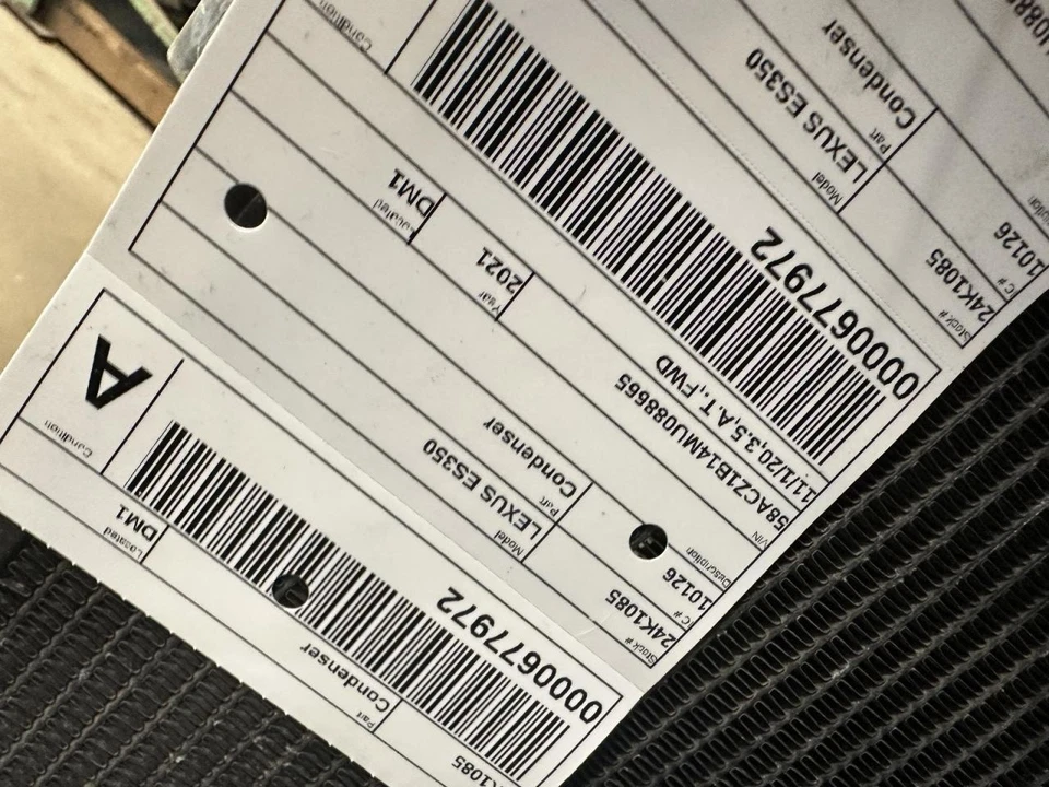 AC Condenser Fits 19-23 LEXUS ES350 1934407 - Image 2 of 2