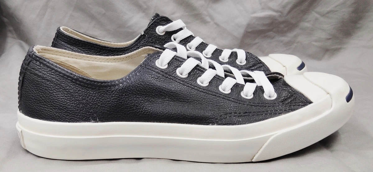 Converse Jack Purcell Leder schwarz Low-Top Herren 7 Damen 8,5 Turnschuhe