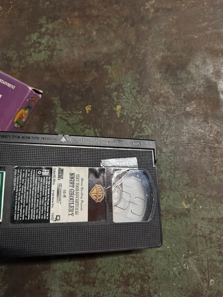 Tiny Toon Night Ghoulery VHS Tape 1996 Looney Tunes Warner Bros Former Rental - Image 3 of 4