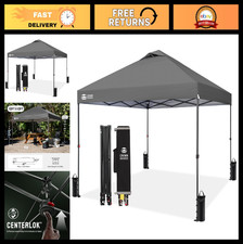Crown Shades 10x10 Pop Up Canopy Tent with Stakes and Sand Bags
