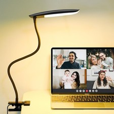 Clip on Lamp USB Reading Light 3 Color Modes 3000-6000K and 10 Brightness 8W 40