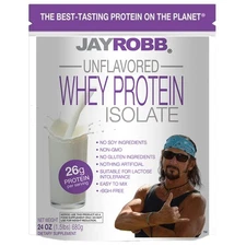 Jay Robb Grass-Fed Whey Protein Isolate Powder Unflavored 23 Servings 24oz