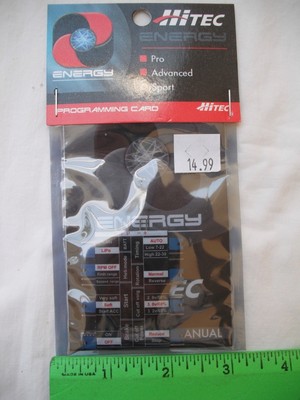 Hitec 59051 Programming Card, Program, Energy, RC R/C Plane Airplane Boat Car