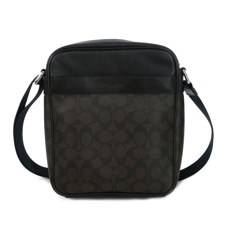 Coach Men's Signature Brown Leather Shoulder Bag F54788