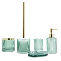 Boho Badaccessoires Seifenspender ToilettenbüRste Zahnputzbecher Seifenschale