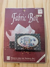 Designs For The Needle Counted Cross Stitch BUTTONS Fabric Sewing Box Kit Sealed
