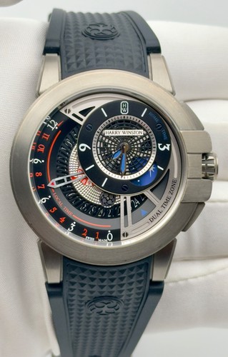 Harry Winston Ocean Z8 Dual Time Zalium Mens Automatic 44mm OC...