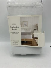 Threshold Box Spring Cover 39x75x12 Twin White