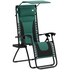 Outsunny Zero Gravity Lounger Chair, Folding Reclining Chair, Green