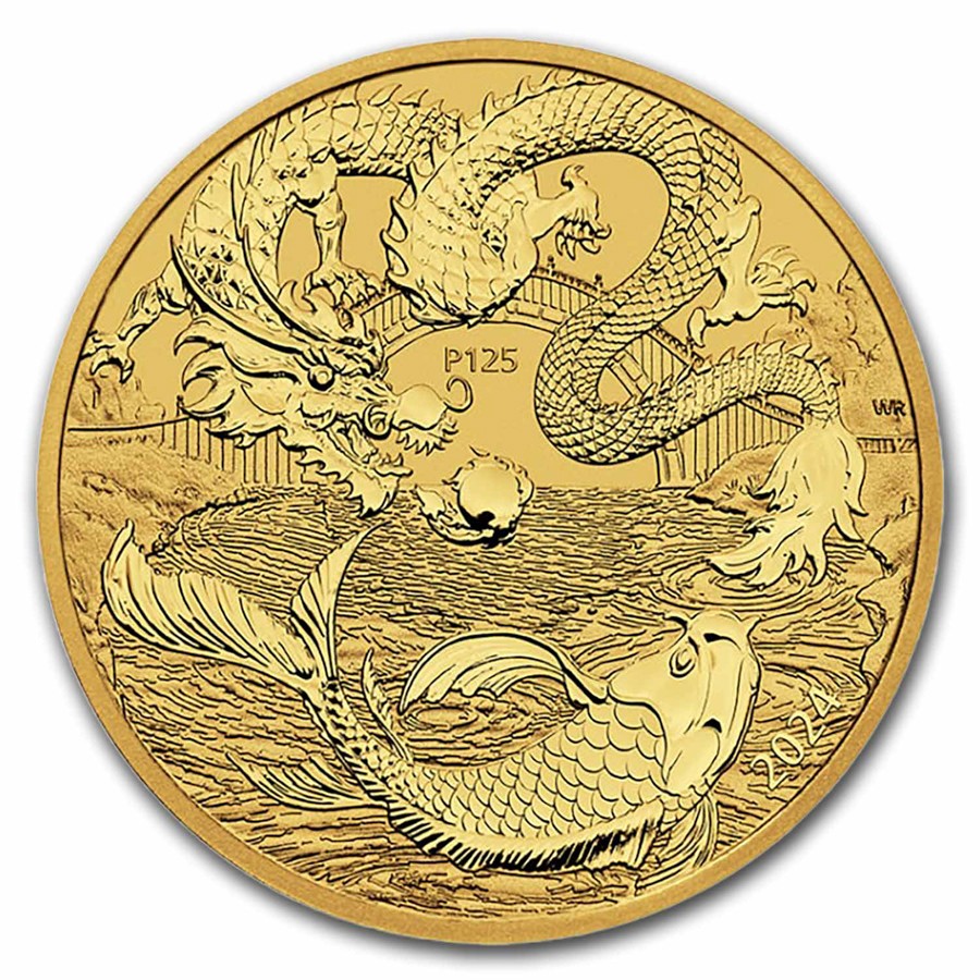 2024 Australia 1 oz Gold Chinese Myths & Legends Dragon