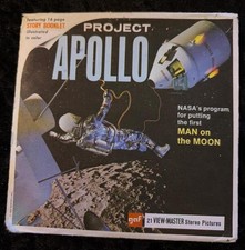 Project Apollo Viewmaster Packet B658 3 Reels and a Booklet Neat Lot