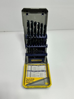 IRWIN Drill Bit Set M35 Cobalt Black Industrial Steel Drill Bit Set, Metal Case