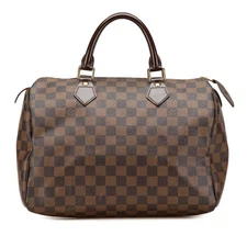 Louis Vuitton Damier Speedy 30 N41183 Brown PVC Leather Women’s Handbag Used
