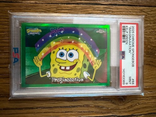 2025 Topps Chrome Spongebob Imaginaaation Kelp Green PSA 9 🔥