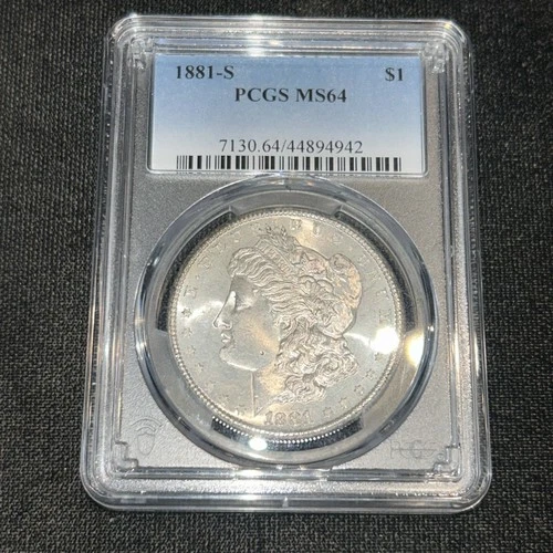 1881 S U.S. $1 Morgan Dollar PCGS MS64 Silver Coin