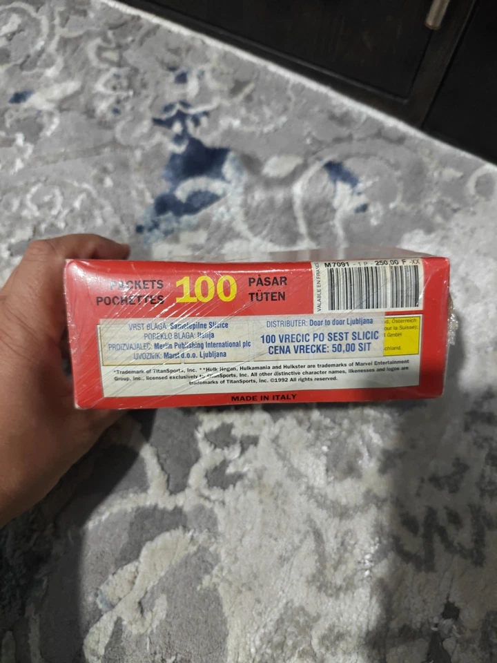 Merlín 1992 WWF caja de pegatinas completa 100 paquetes raro Foto 2 de 4