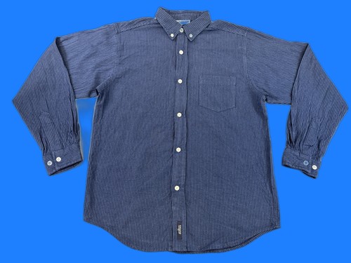PALMAR Blue Striped Button Down Shirt L Cotton