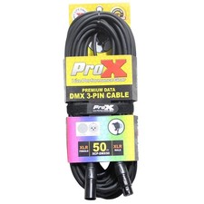 ProX XCP-DMX50 50' 3-Pin DMX XLR3-M to XLR3-F Premium Data Cable