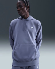 FELPA NIKE CON CAPPUCCIO CLUB HOODIE UOMO FN3866 499 LILLA ORIGINALE