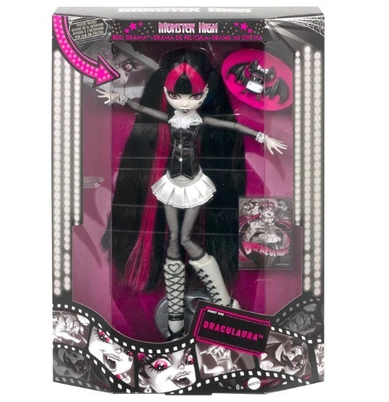 Monster High Reel 剧情片 - Draculaura! 黑/白时尚娃娃 2025! 全新! — 第 3/3 张图片